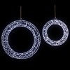 Northlight LED Lighted Hanging Christmas Wreath Decorations - 18" - Set of 2 - Cool White Lights - 2 of 4