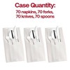 Smarty Had A Party Silver Plastic Cutlery in White Pocket Napkin Set - 70 Guests - 3 of 4