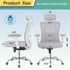 GALAXHERO Ergonomic Mesh Office Chair with 3D Headrest & Tilt Function, Big and Tall Reclining Computer Desk Chair with Lumbar Support,White - 3 of 4