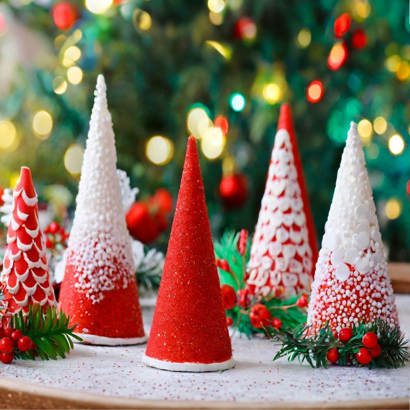 Bright Creations 2 Pack Foam Cones - Arts and Crafts Supplies, DIY Handmade Gnomes, Christmas Tree Decor, 5.25x14.5", 2 of 7
