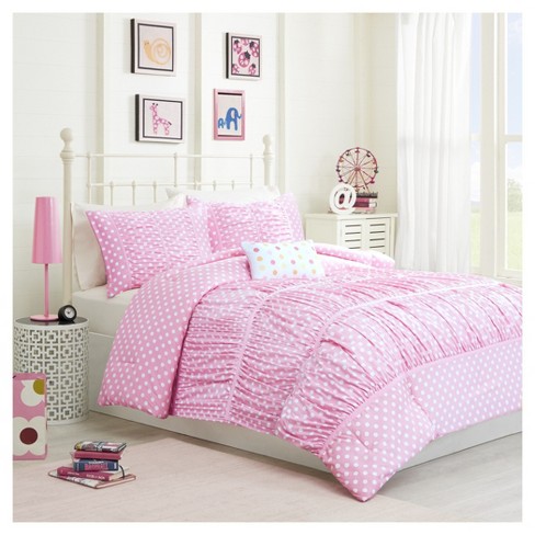 Marie Polka Dot Comforter Set Pink Target