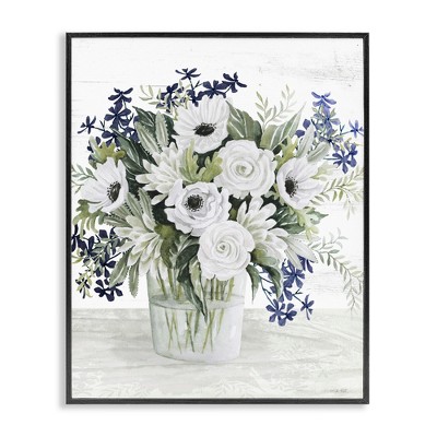 Stupell Industries Mixed White Anemone Vase, 16" x 20"