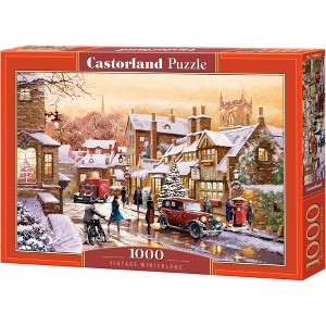 1000 Piece Jigsaw Puzzle, Vintage Winterland, Winter puzzle, Snow, Adult Puzzle, Castorland C-104802-2 - 1 of 4