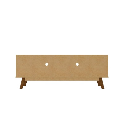 Marcus Grey and Natural 63" Mid-Century Modern TV Stand with Cabinet