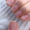 LOVELAY CREATIONS Nude Pink Short Square Press-On Nails with French Tips - 3 of 4
