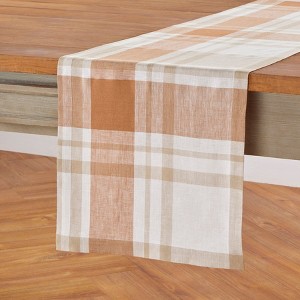 Solino Home Linen Plaid Table Runner | Fall Harvest Plaid - 1 of 4