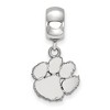 Black Bow Jewelry Sterling Silver Clemson Tigers NCAA Bead Charm - 2 of 4