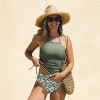 Women's Vibrant Paisley Print Ruched Tankini Set - Cupshe - 2 of 4