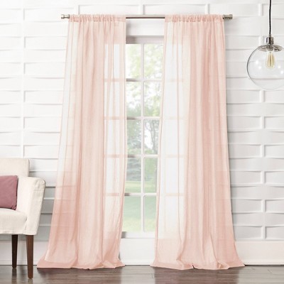 1pc 50x63 Sheer Avril Crushed Textured Window Curtain Panel