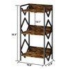 MaseiKar Bookshelf, 3 Tier Industrial Bookcase, Metal Small Bookcase for Living Room, Bedroom and Home Office - 3 of 4