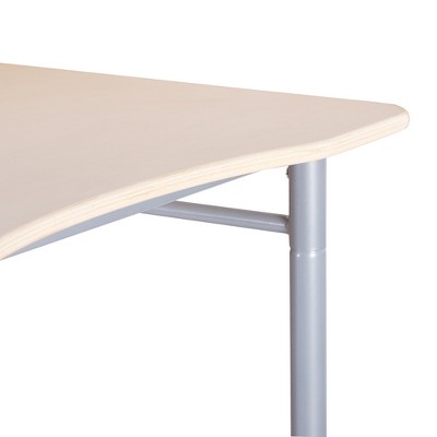 Adjustable Height Birch Wood Standing Desk with Metal Legs