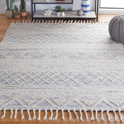 Ivory Coast Elegance Handwoven Wool 6' Square Area Rug
