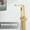 CASAINC 1-Handle Freestanding Tub Faucet with Handheld Shower Head in Brushed Nickel - 2 of 4