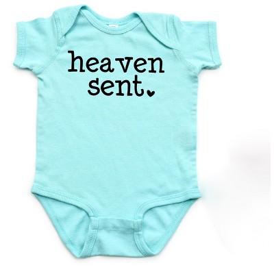 The Juniper Shop Heaven Sent Heart Baby Bodysuit - 6mo - Chill