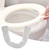 Unique Bargains Washable Reusable Bathroom Soft Warmer Toilet Seat Cover Pad Cushion Lid with Snap 1 Pcs - 2 of 4