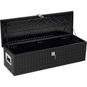 Heavy Duty Aluminum Tool Box Pick Up Truck Bed RV Trailer Toolbox Waterproof Square Storage Organizer with Side Handle,Lock with Keys - 1 of 4