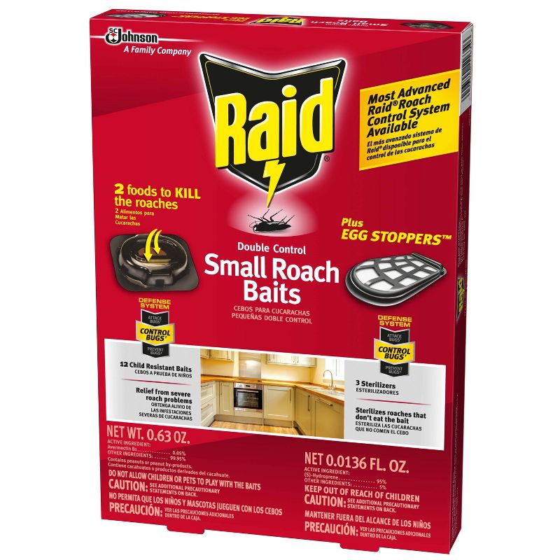 Raid Double Control Small Roach Baits Plus Egg Stoppers 12+3 ct, 5 of 8
