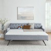 Twin Size Upholstered Daybed with Twin Size Erectable Trundle and USB Charging Design for Bedroom or Guest Room - 3 of 4