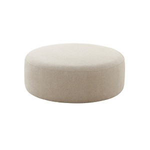 TOV Furniture Broohah Upholstered Ottoman Beige 39.2"W x 39.2"D x 14.9"H - 1 of 4