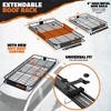 Mockins 90"x50"x6" XXL Roof Rack Basket with 50 Cubic Feet Rooftop Cargo Carrier Bag, Lock, Straps and Carry Bag - Black - 3 of 4