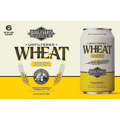 Boulevard Unfiltered Wheat Beer - 6pk/12 fl oz Cans