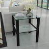GlasFlength Multifunctional storage End Tables Contemporary Side Table for Living Room or Bedroom Spaces, Multicolored,17.72”*17.72”*20.87" - 2 of 4