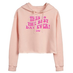 Women's - Barbie - Best Day Ever Cropped Graphic Hoodie - 1 of 3