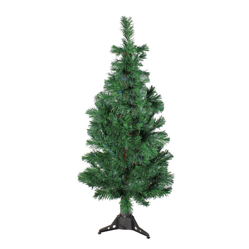 Northlight 4'' Prelit Artificial Christmas Tree Fiber Optic Spiral Pine - Multi-Color Lights, 1 of 4