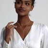 Gold Necklace for Women - HTUTWOO™ Trendy Lariat Y Necklace Dainty, 14k Gold Plated/Silver Long Necklaces, for Everyday Wear - 3 of 4