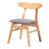 Baxton Studio Norwin Mid-Century Grey Fabric and Natural Brown Finished Wood 5-Piece Dining Set - 3 of 4