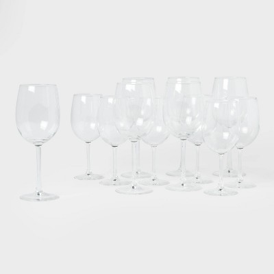 12pc Glass Assorted Wine Glasses - Made By Design™