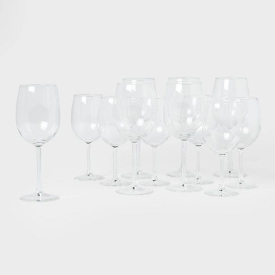 4pk Geneva Crystal 27.1oz Wine Glasses Red - Threshold Signature