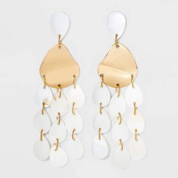 3 Tier Chandelier Mother of Pearl Earrings - A New Day™ Gold