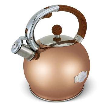 Stainless Steel Farberware 2 Qt Whistling Tea Kettle Teapot Water TQ06.