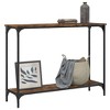 vidaXL Console Table Smoked Oak 39.8 in.x12 in.x29.5 in. Engineered Wood - 3 of 4