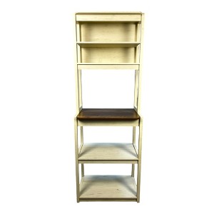 Chery Life 23.62" White and Brown 5-Tier Bakers Rack with Storage fits Coffee Bar, Kitchen Shelves, Microwave Stand - 1 of 4