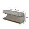 Angel Sar Entryway Bench with LED Sensor Light, Modern Leather Upholstered Bench Shoe Bench with Sturdy Metal Legs - 2 of 4