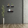 FONTOI 23.6" Floating Shelves, Wall Mounted Shelves for Bathroom, Living Room, Kitchen, Hanging Shelf for Books/Decor, Black, 4.92"*1.97"*23.62" - 2 of 4