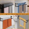 Attop Double Towel Bar, 24Inch Towel Rack for Bathroom, Stainless Steel Double Bath Towel Bar, Wall Mounted Towel Holder Matte Black - 2 of 4