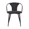 Armen Living,Francis Contemporary Dining Chair in Black Powder Coated Finish and Black Fabric - 2 of 4