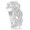 Pompeii3 1ct Vintage Style Crossover Diamond Fashion Ring 14K Infinity White Gold - 2 of 4