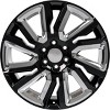 OE Wheels LLC CV39-22090-6550-28B-ic Black Wheel with Chrome Painted (22 x 9. inches /6 x 139 mm, 28 mm Offset) - 2 of 3