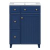 Okak 24" Bathroom Vanity with Ceramic Sink, Morden Bathroom Cabinet Storage with 2 Spacious Drawers and 1 Door for Bathroom - 4 of 4