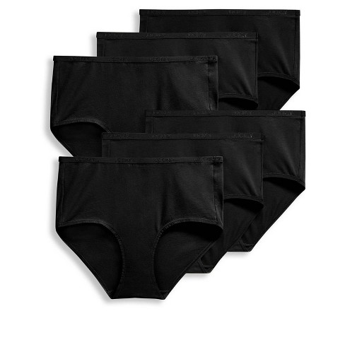 Jockey Women's Organic Cotton Stretch Logo Modern Brief - 6 Pack Xl Black :  Target