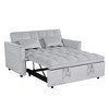 Resenkos 54 Inch Adjustable Backrest Sofa, Sofa Bed, Futon Sofa with Double Armrest and Pouch, Variable Bed for Living room, Bedroom, Gray - 4 of 4