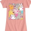 Girls' - Peppa Pig - Suzy Emily Rebecca Candy Gerald Pedro Fitted Short Sleeve Graphic T-Shirt - 2 of 4
