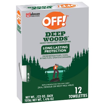 OFF! Deep Woods Mosquito Repellent Wipes 25% DEET - 12ct