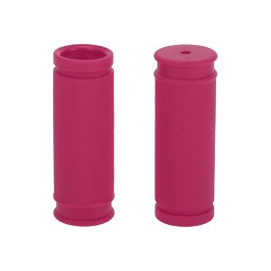 Unique Bargains Bike Handlebar Grips Covers 3.35" Pink 1 Pair - 1 of 4