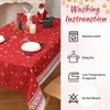 Christmas Tablecloth Xmas Table Cloth with Snowflake/Pine Tree Decorations Washable Decorative Table Cover for Dining Party & Holidays - 2 of 4