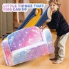 Hooseng Toddler Couch, 2-in-1 Glow-in-The-Dark Plush Kids Fold-Out Sofa, Convertible Kids Sofa to Lounger with Curved Armrests for Boys & Girls - 2 of 4